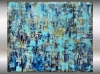 Euphoria - Blue Abstract Art on Stretched Canvas