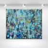 Euphoria - Blue Abstract Art on Stretched Canvas