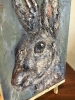Bunny heavy textured oil painting on canvas
