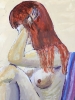 Seated figure