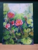 Lotus pond- mixed media painting