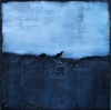 Blue Coast 40 x 40cm Textured Abstract Painting