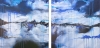 XXXL Abstract Antarctica 200 x 100 cm Diptych Oil Painting