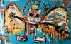 RED CAT KING FALLEN ANGEL (122X 81, 48X 32INCHES ) VERSION OF PAINTING BY JEAN-MICHEL BASQUIAT UNTITLED (FALLEN ANGEL