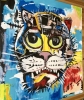 UNTITLED CAT VERSION OF  PAINTING BY JEAN-MICHEL BASQUIAT