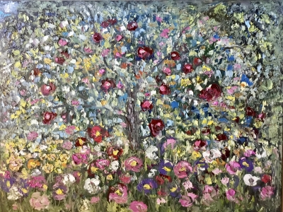 Apple tree  oil painting large canvas