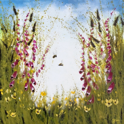 Foxgloves and Bumble Bees