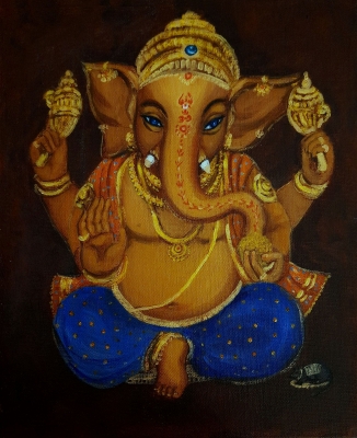 Lord Ganesha the blue eyed
