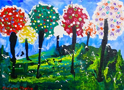 Tutti Frutti Lollipop Trees