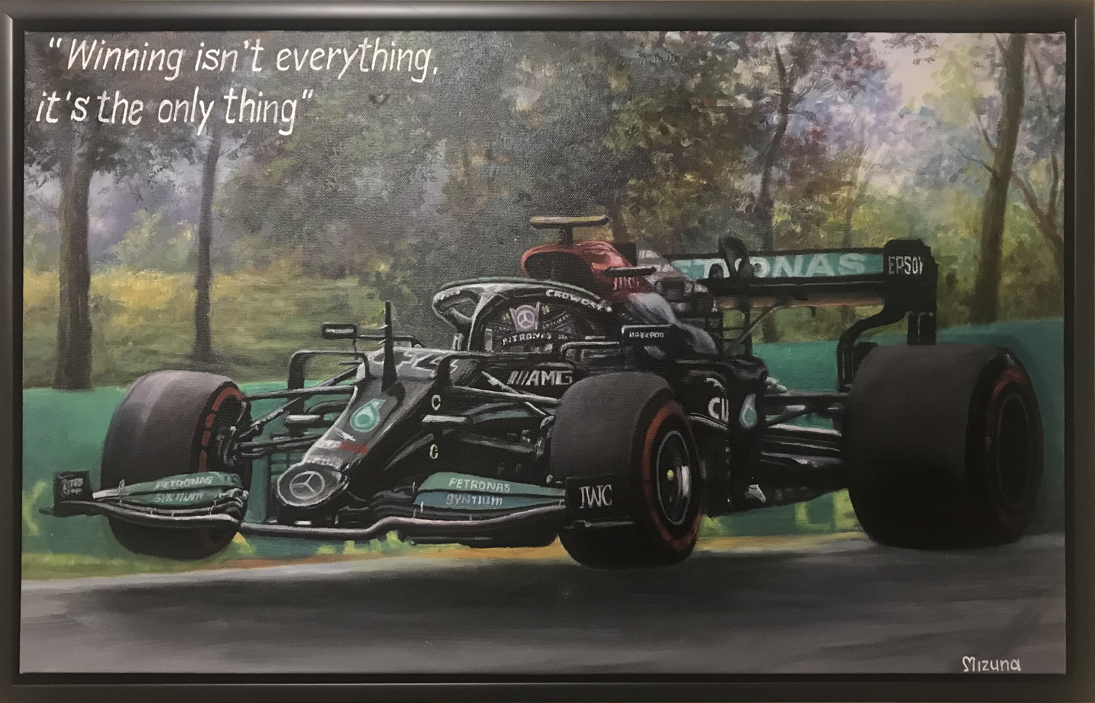 lewis hamilton oil painting