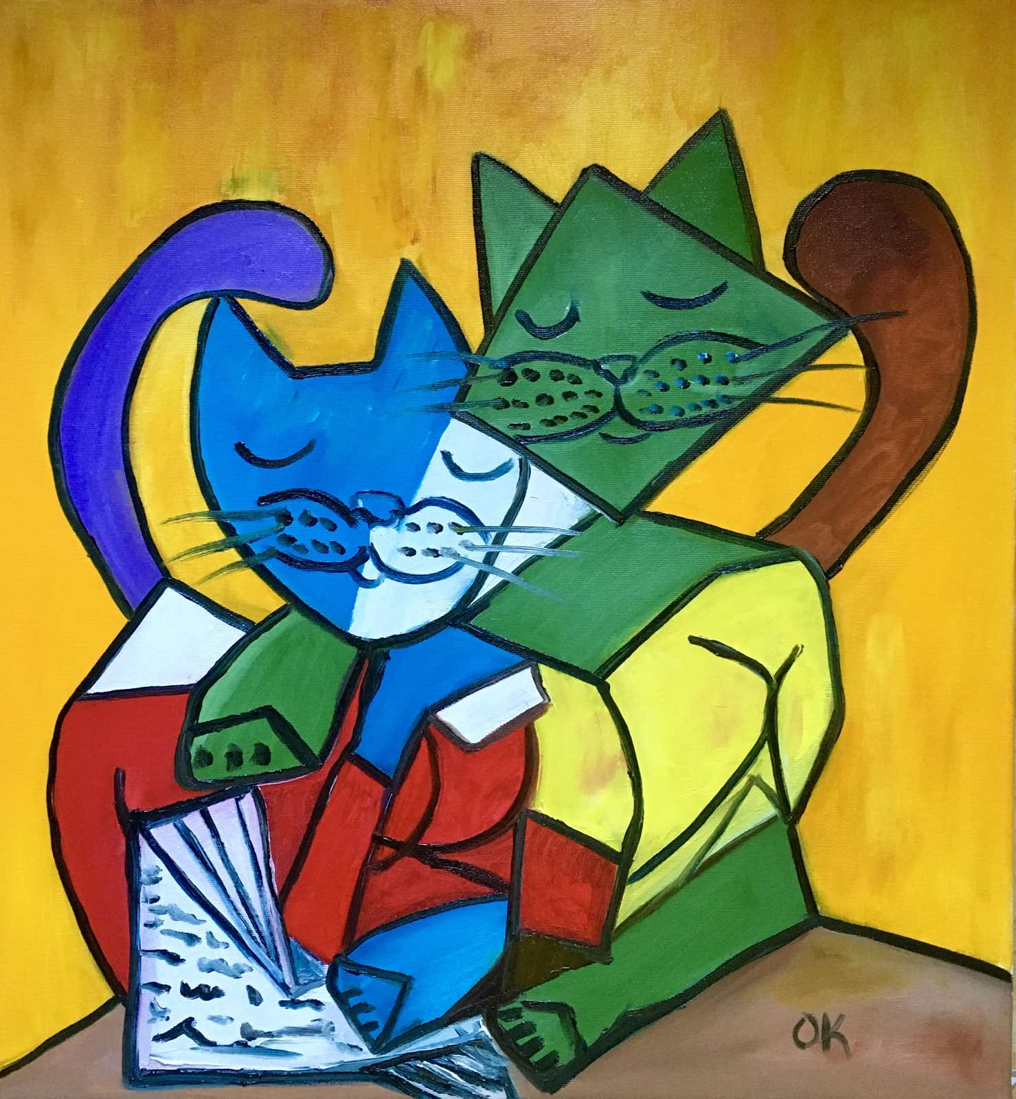 picasso painting cat