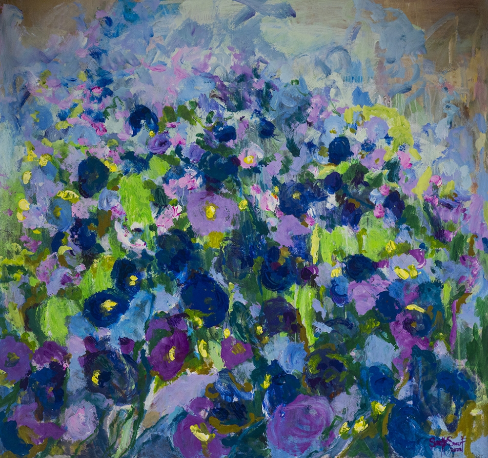 Blue Bouquet  140cm x 140cm x 3.8cm