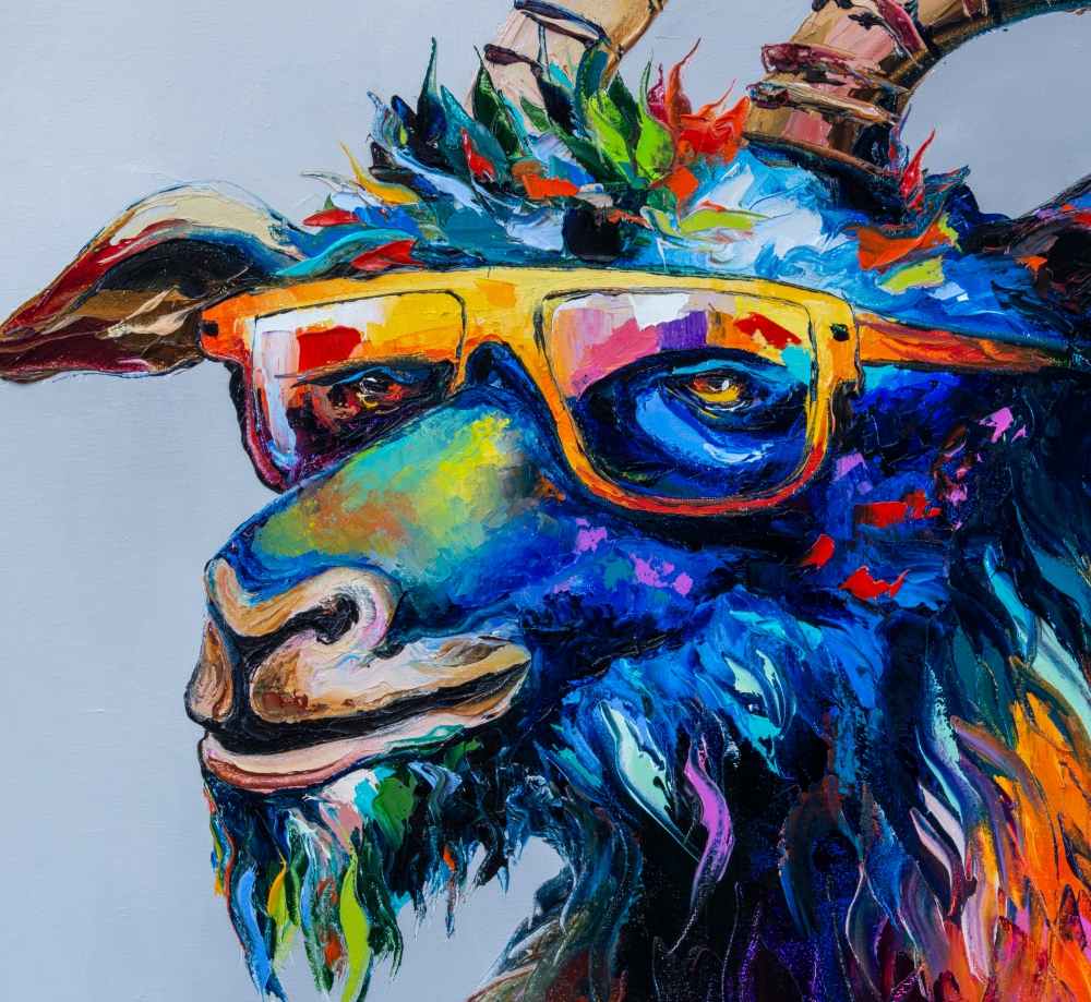 Goat in sunglasses