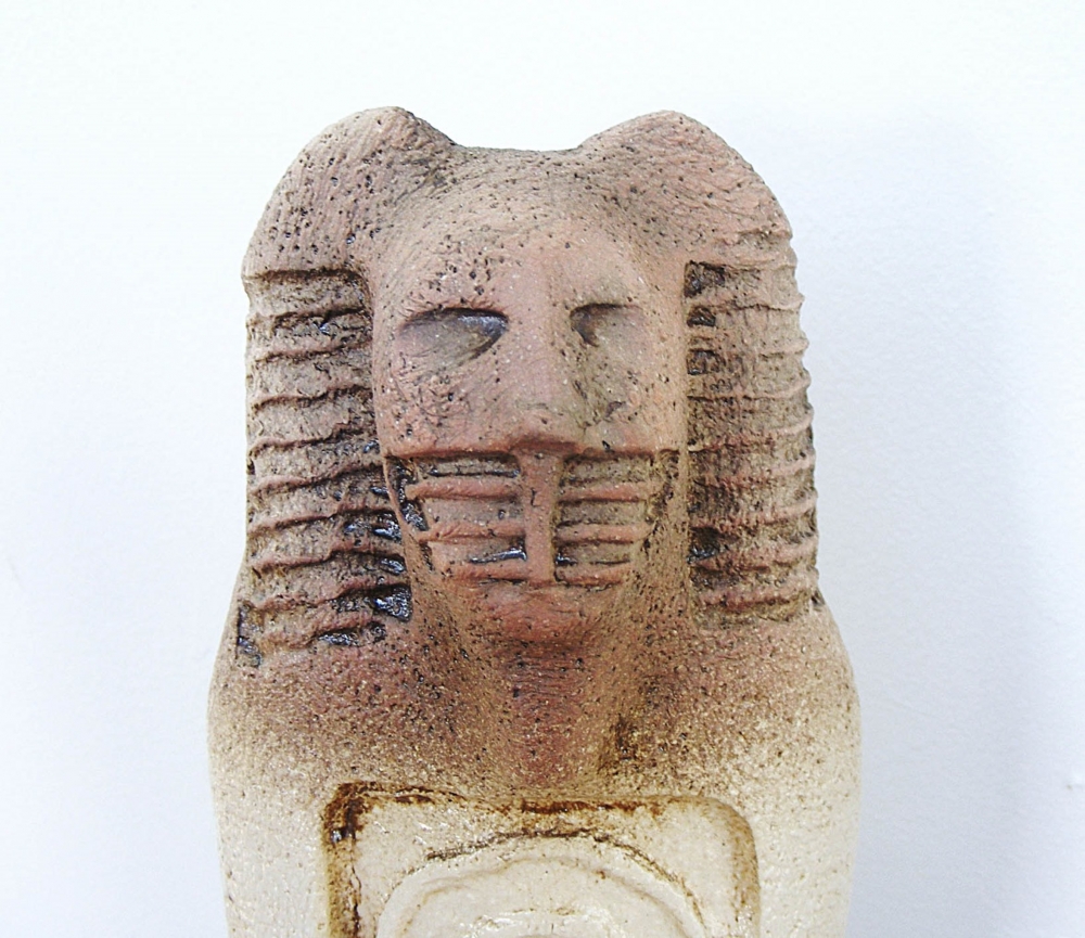 Tefnut - Lioness Headed Ancient Egyptian Goddess - Ceramic Sculpture