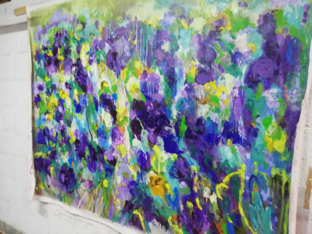 Purple field 180cm x 135cm x 3.8cm