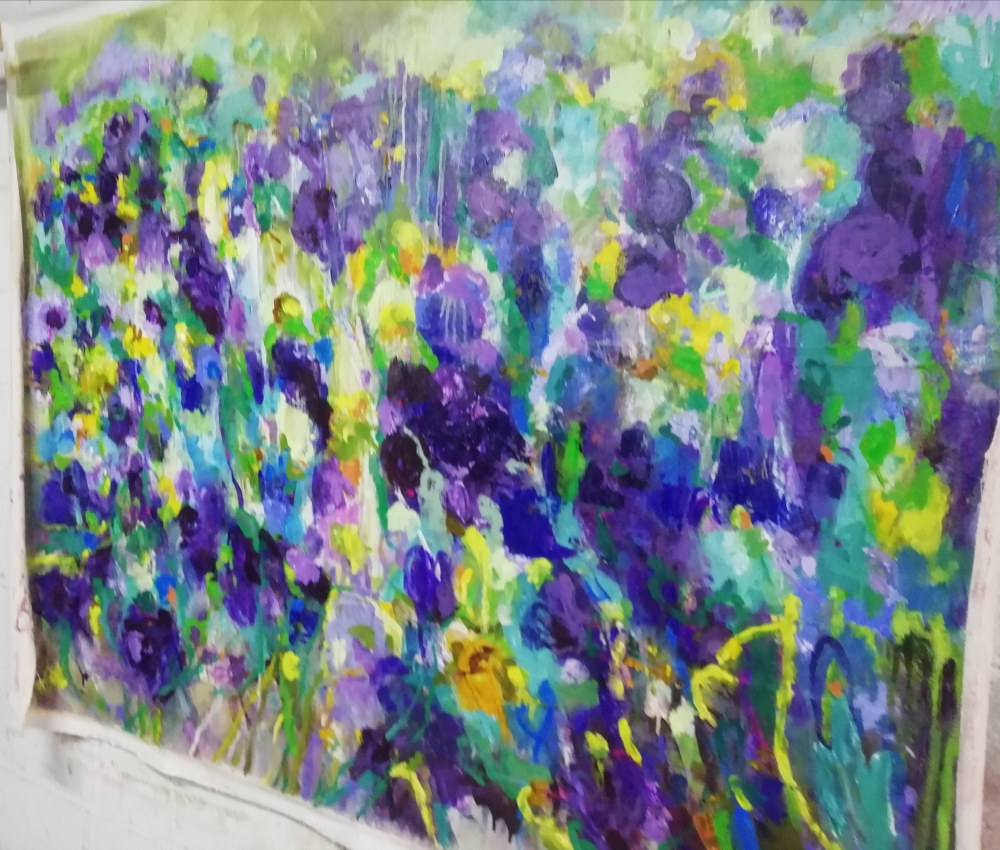 Purple field 180cm x 135cm x 3.8cm