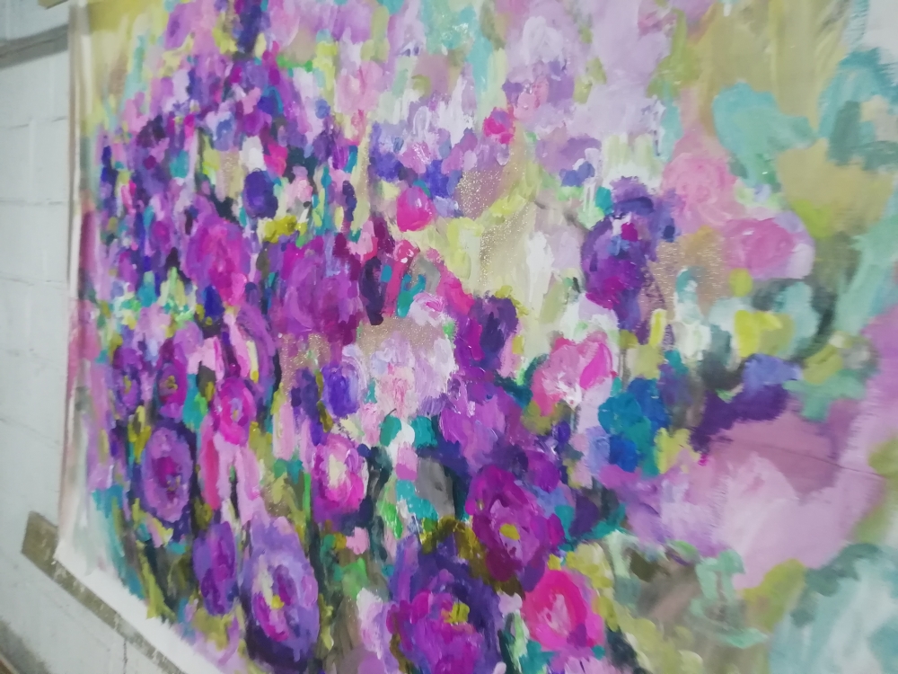 Lilac garden 180cm x 135cm x 3.8cm