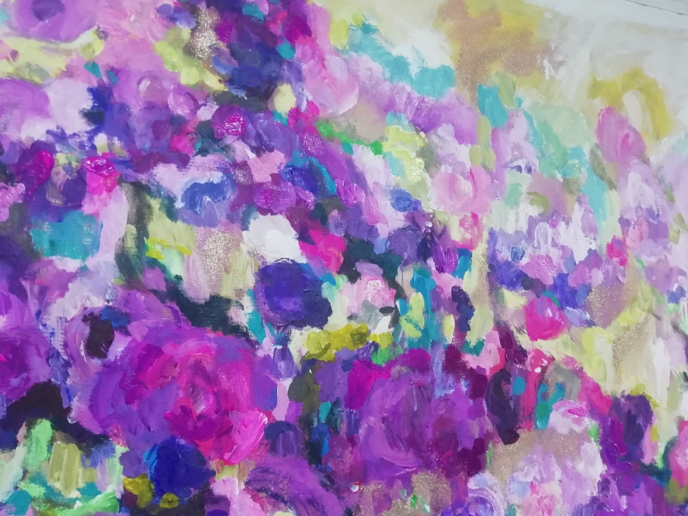 Lilac garden 180cm x 135cm x 3.8cm