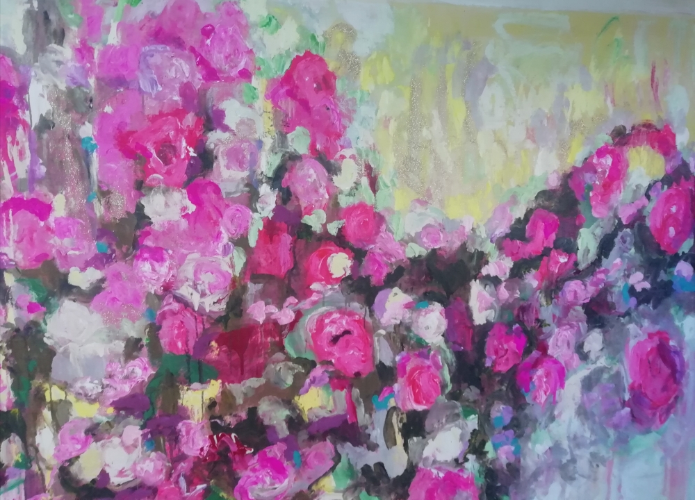 Fragrant garden 180cm x 135cm x 3.8cm