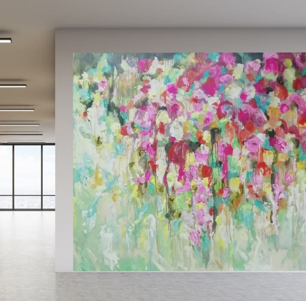 Sound of pink 180cm x 135cm x 3.8cm