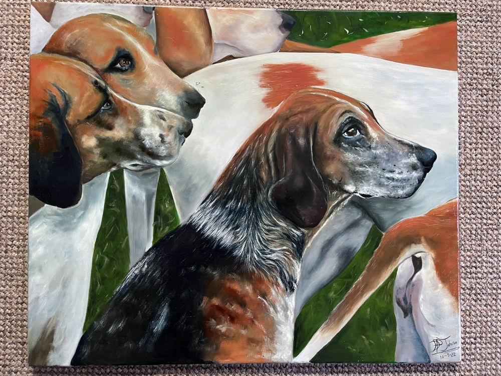 Fox and store the hound painting