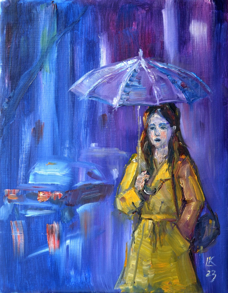 The Rainy Tango of Yellow and Blue