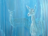 Out of the Blue, a blue abstract deer painting