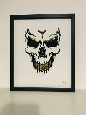 SKULL BALTIC AMBER ART 