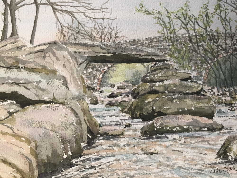 Clapper bridge at Dartmeet
