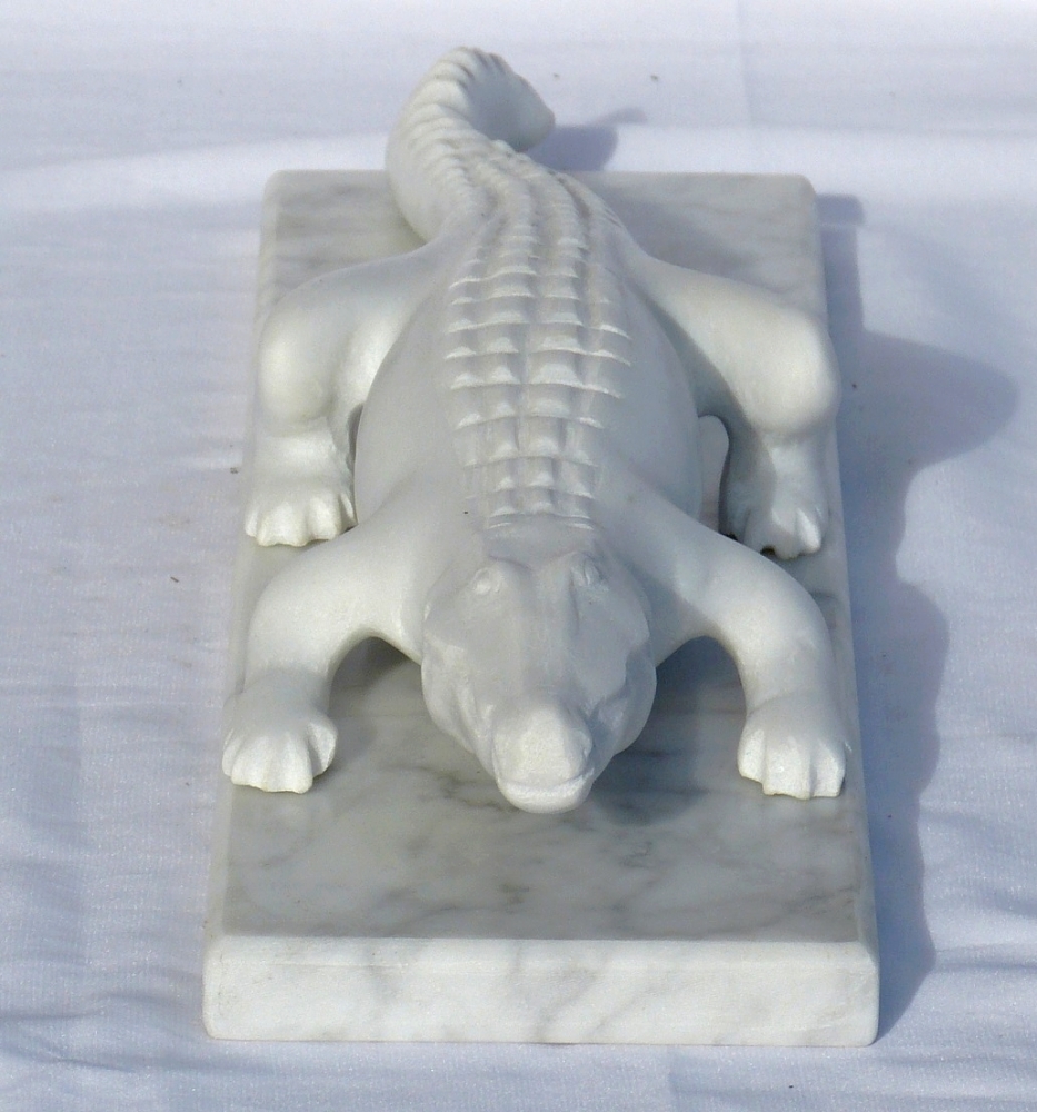 Carrara Marble Wild Animal - Crocodile 2