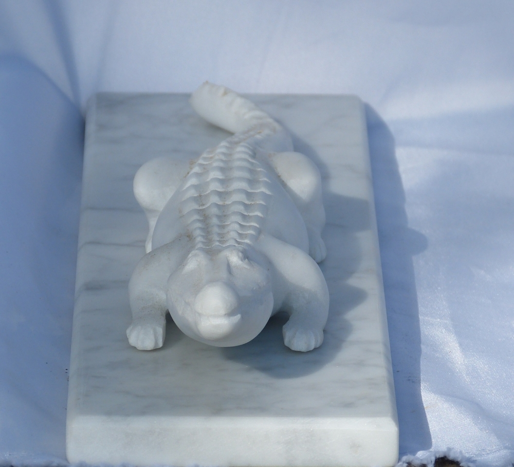 Carrara Marble Wild Animal - Crocodile 1