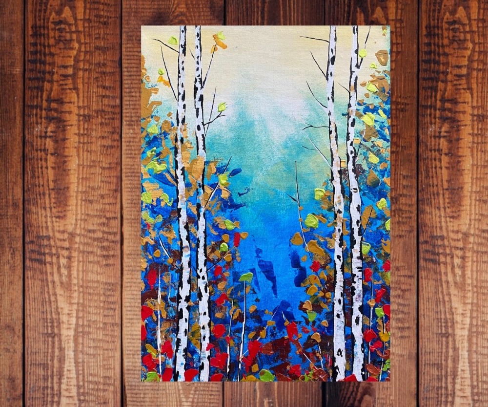 Birch Tree with mix leaves 111