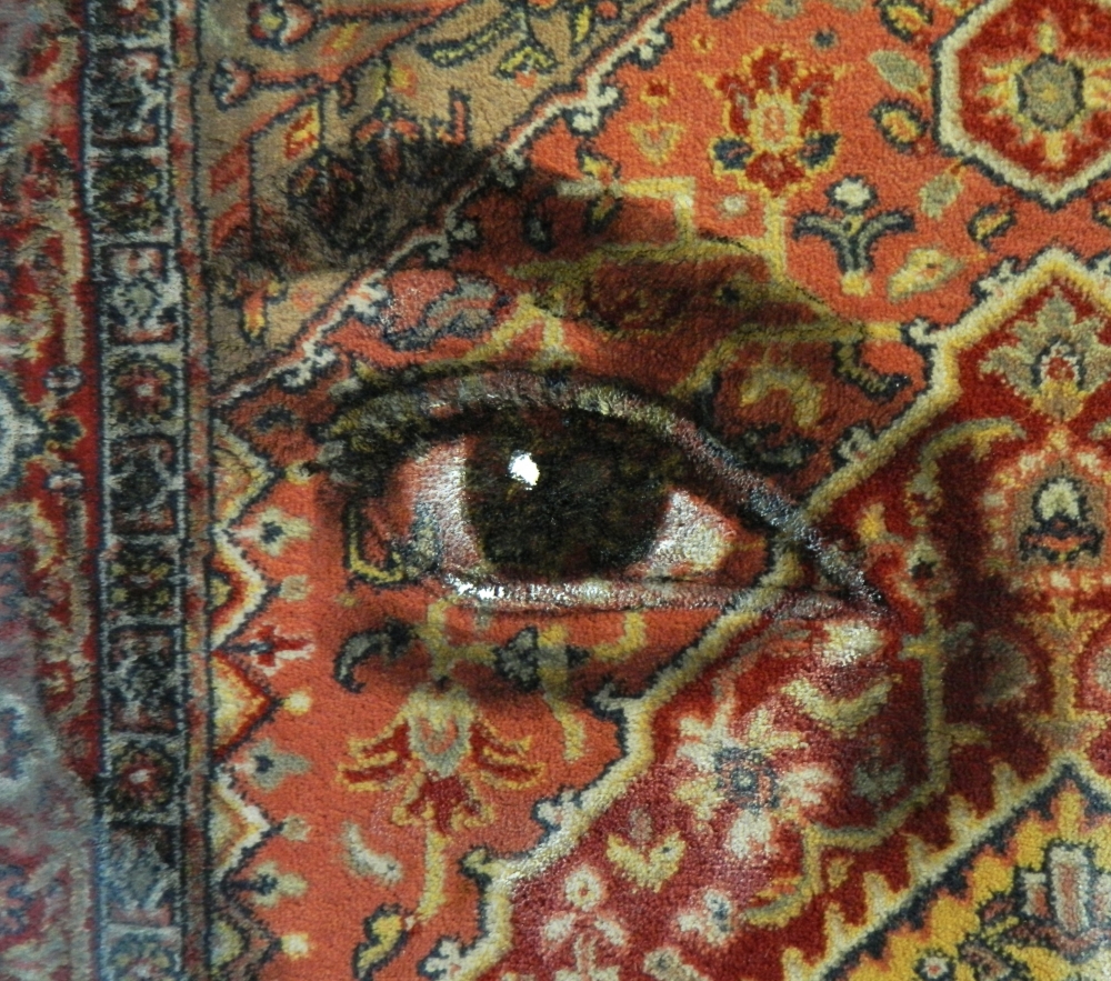 Portrait on a real Persian carpet(XXXL)