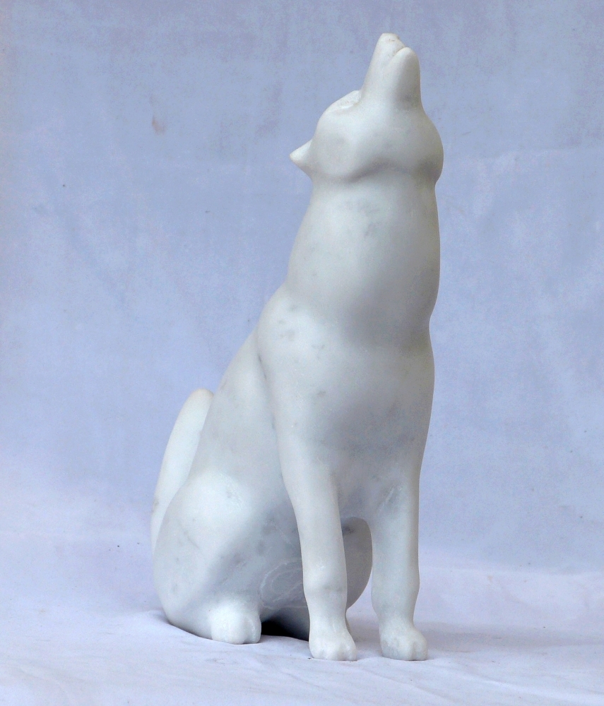 Carrara Marble Wild Animal - Wolf