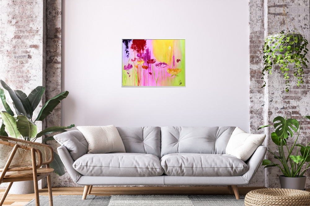 Summer beauties - abstract flowers in frame