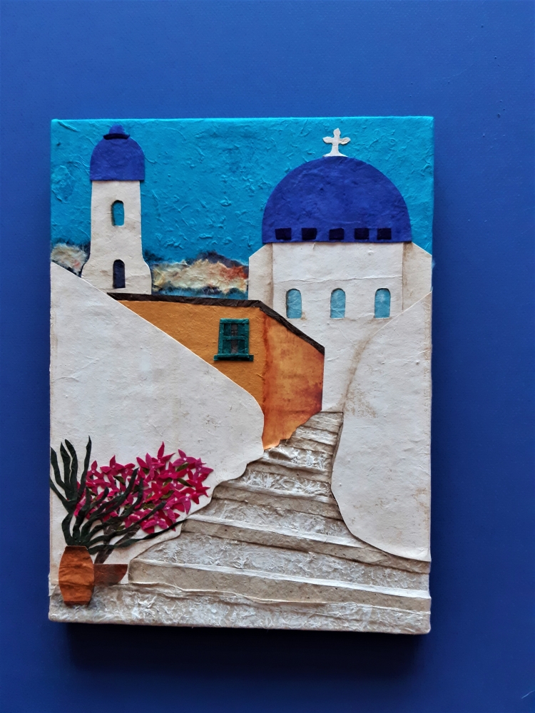 Up the steps to the Church