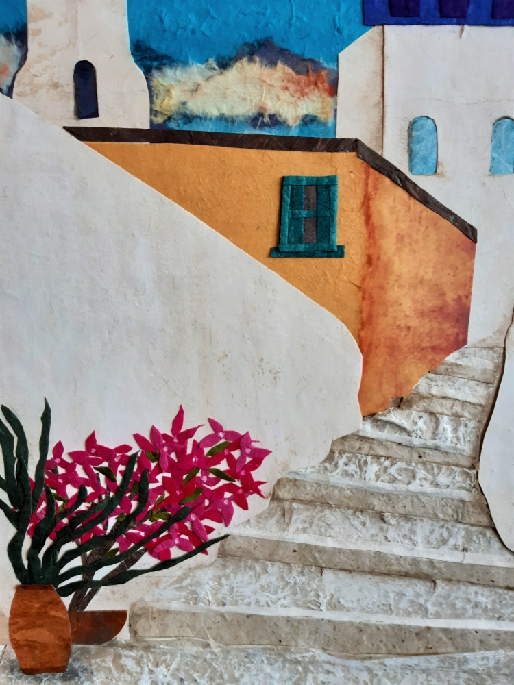 Up the steps to the Church