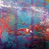 XL Through The Clouds 90 x 80 cm Triptych Textured Abstract Paintings