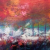 XL Through The Clouds 90 x 80 cm Triptych Textured Abstract Paintings