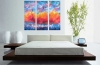 XL Through The Clouds 90 x 80 cm Triptych Textured Abstract Paintings