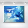 Summersky - abstract painting in frame