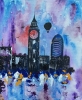 London Night Skyline Art 397