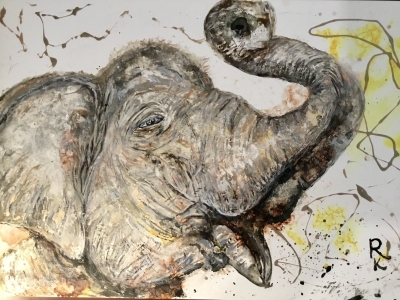 White elephant painting 
