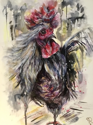 Silver rooster
