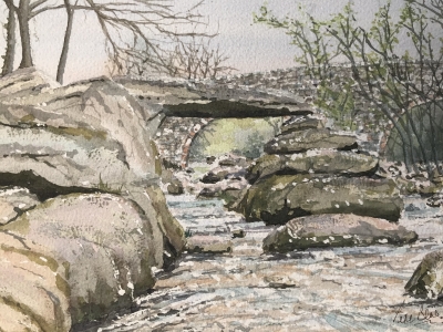 Clapper bridge at Dartmeet