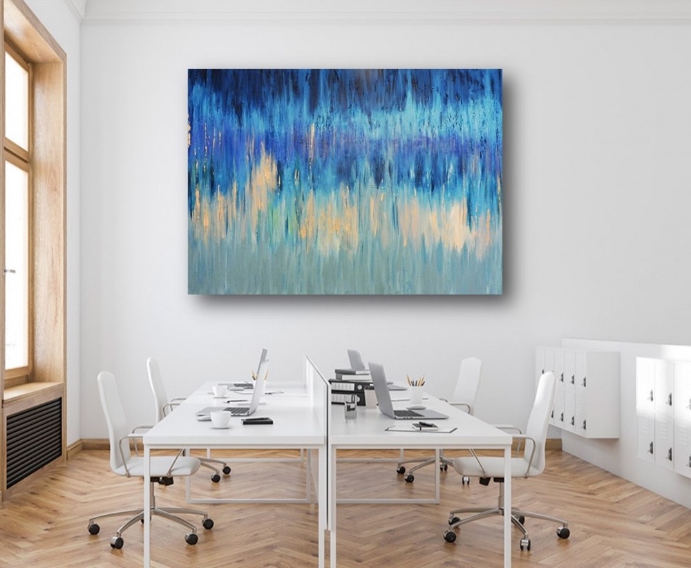 OUR ENERGY - blue abstract painting