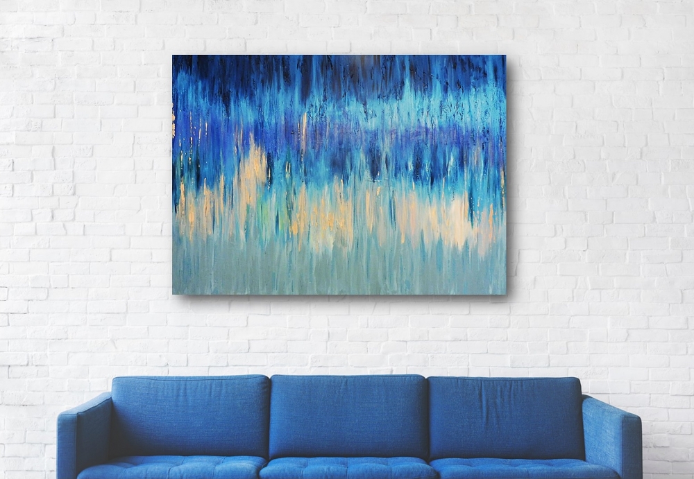 OUR ENERGY - blue abstract painting