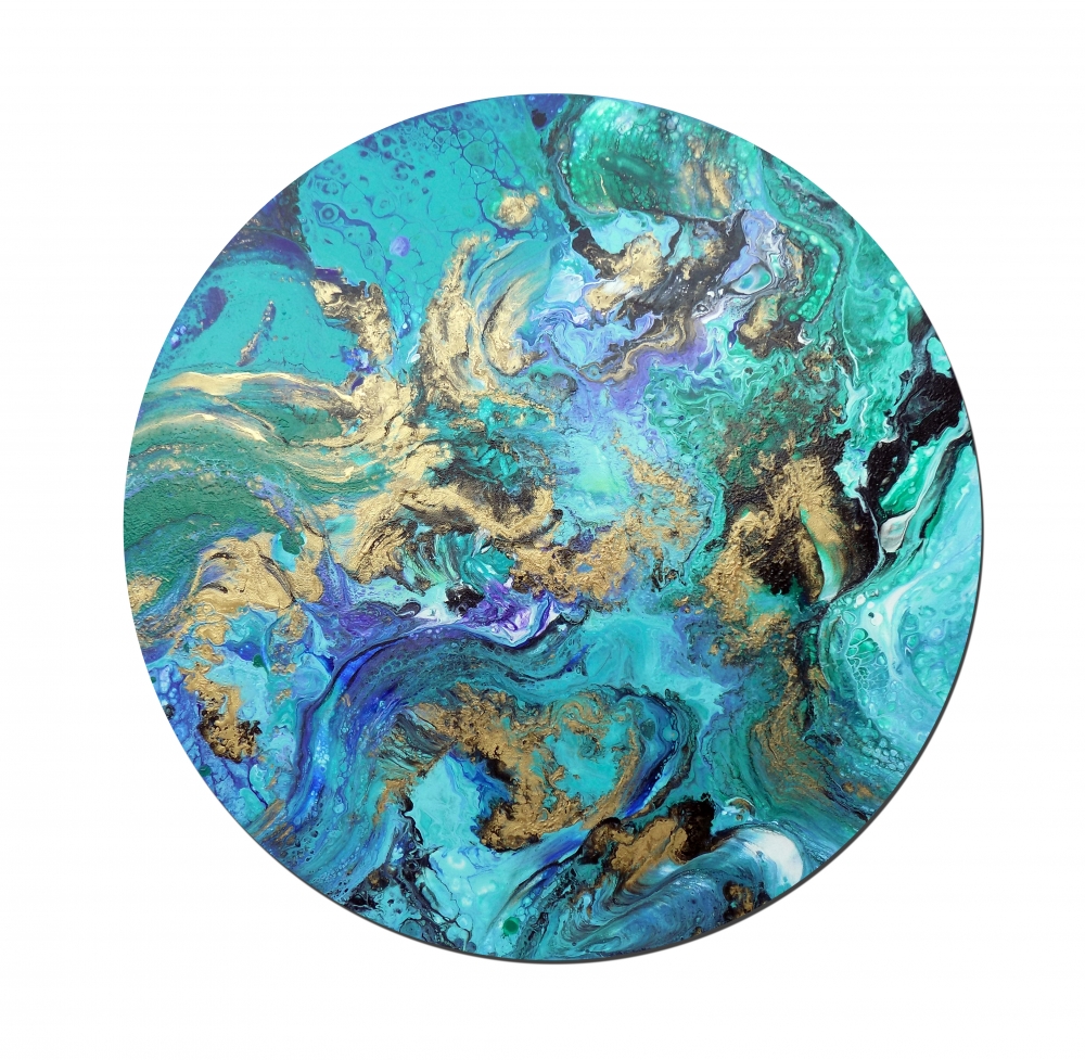 Round abstract painting art