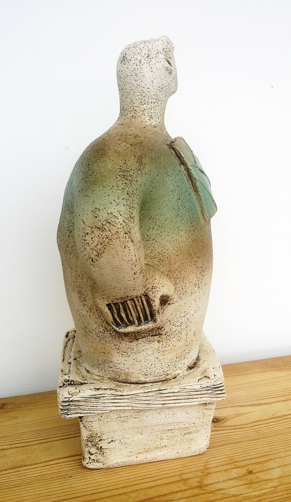 Stargazer Figure - Looking At The Andromeda Galaxy - Ceramic Sculpture