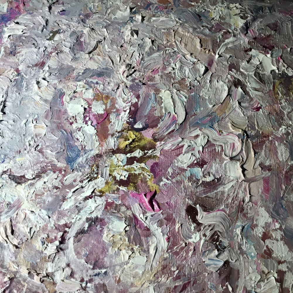 White flower oil painting 